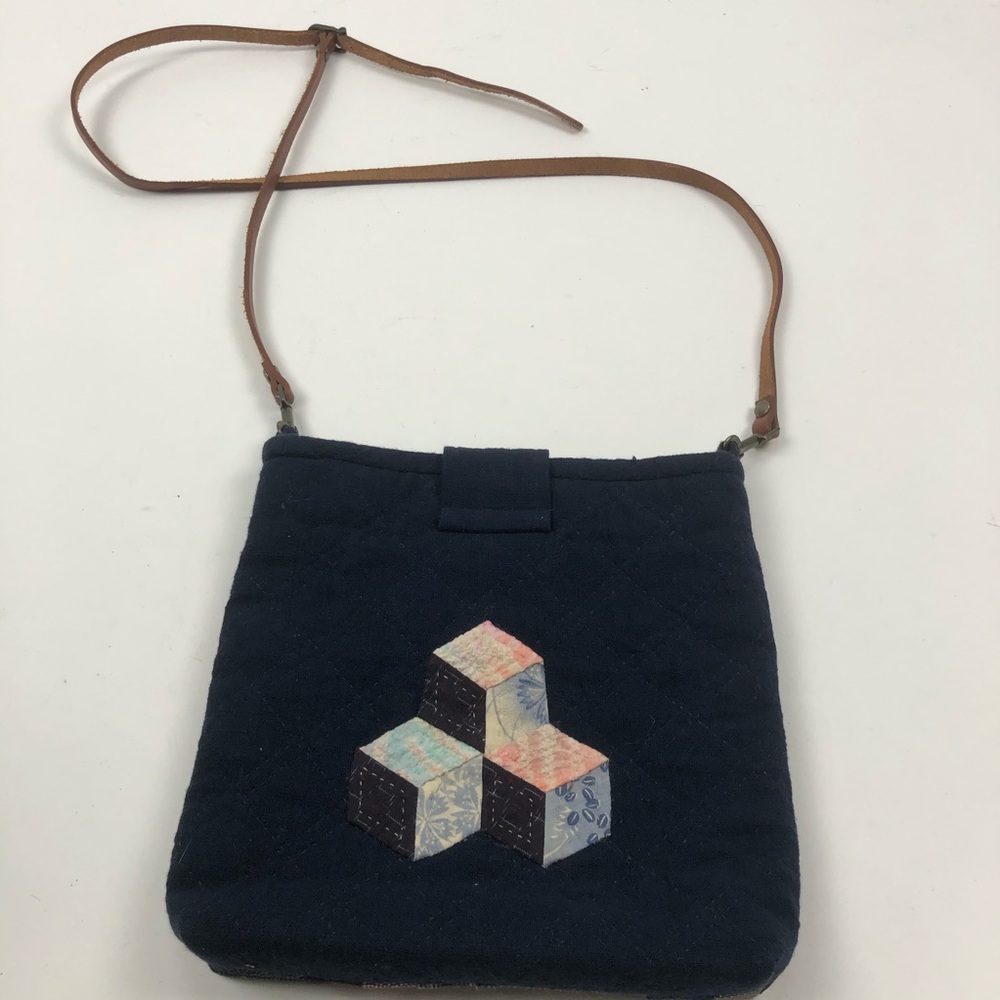 Vintage Quilted Patchwork Handmade Crossbody Bag … - image 4